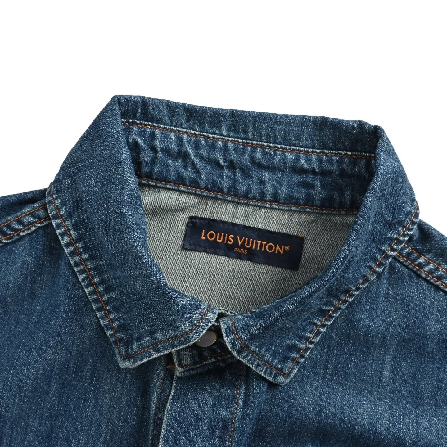Louis Vuitton/Louis Vuitton Paris catwalk style denim blue short-sleeved shirt